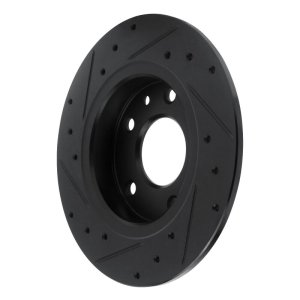 Mazda 3 Brake Rotor (1) - Rear Right - R1 Concepts - Drilled & Slotted - Black - `14-`25